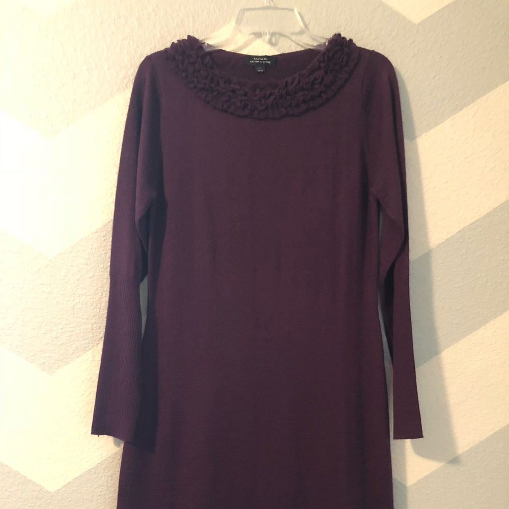 Eggplant colored sweater dress